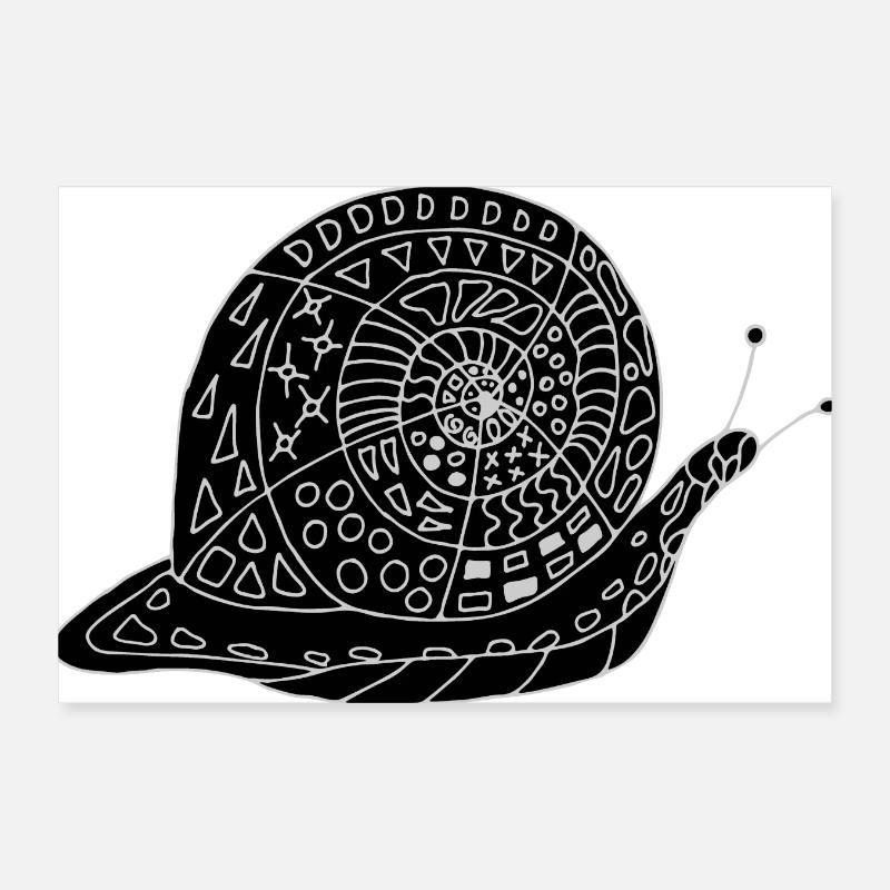 Snail Poster 12" x 8" (30x20 cm)