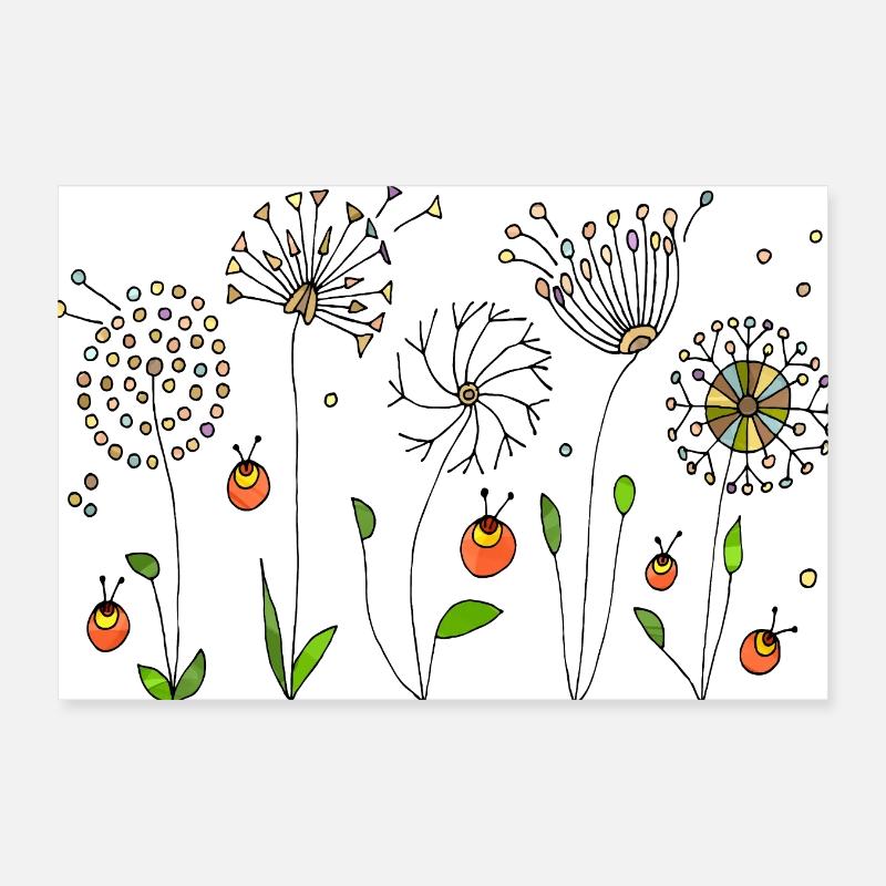 Flowers Poster 12" x 8" (30x20 cm)