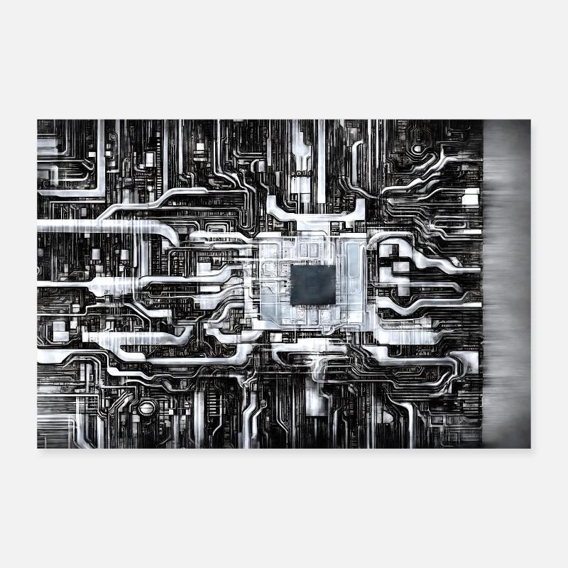 CPU im Giger-Stil Poster 30x20 cm