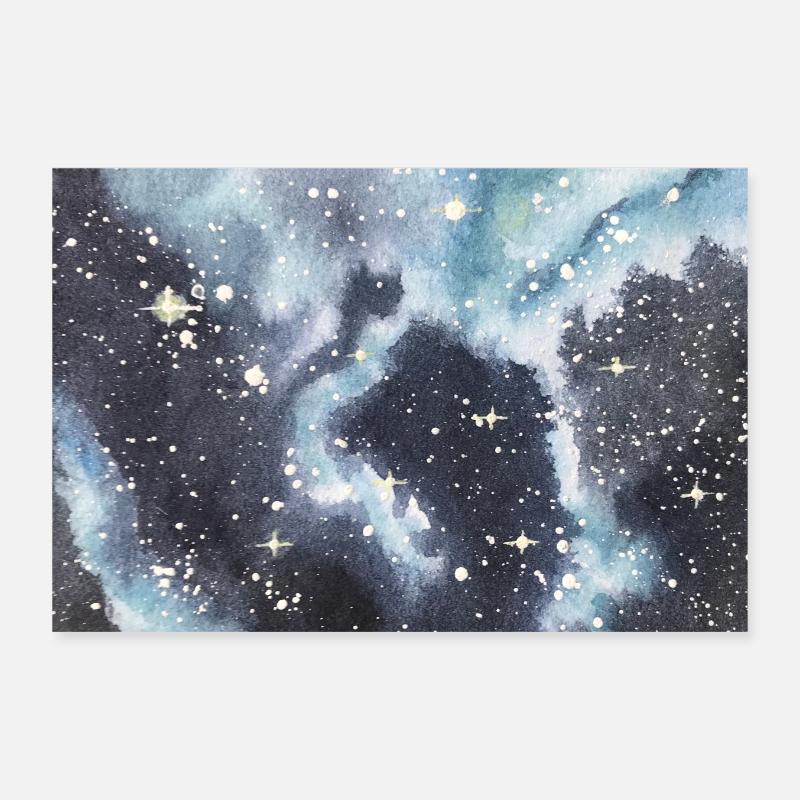 galaxy nebula galaxy nebula nerd astronomy space Poster 12" x 8" (30x20 cm)