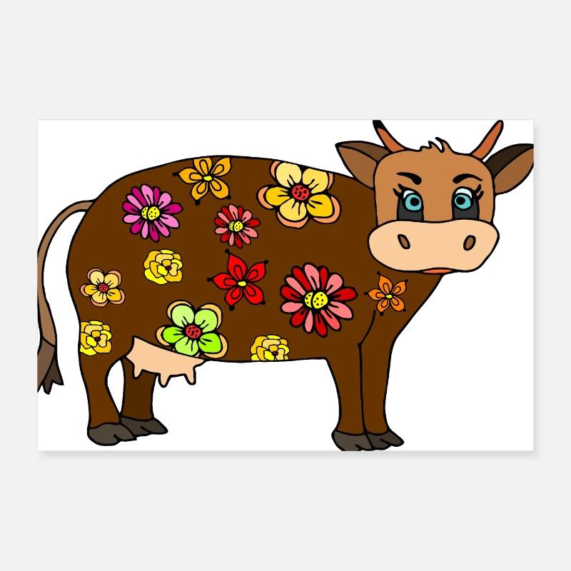 Vache Poster 30 x 20 cm
