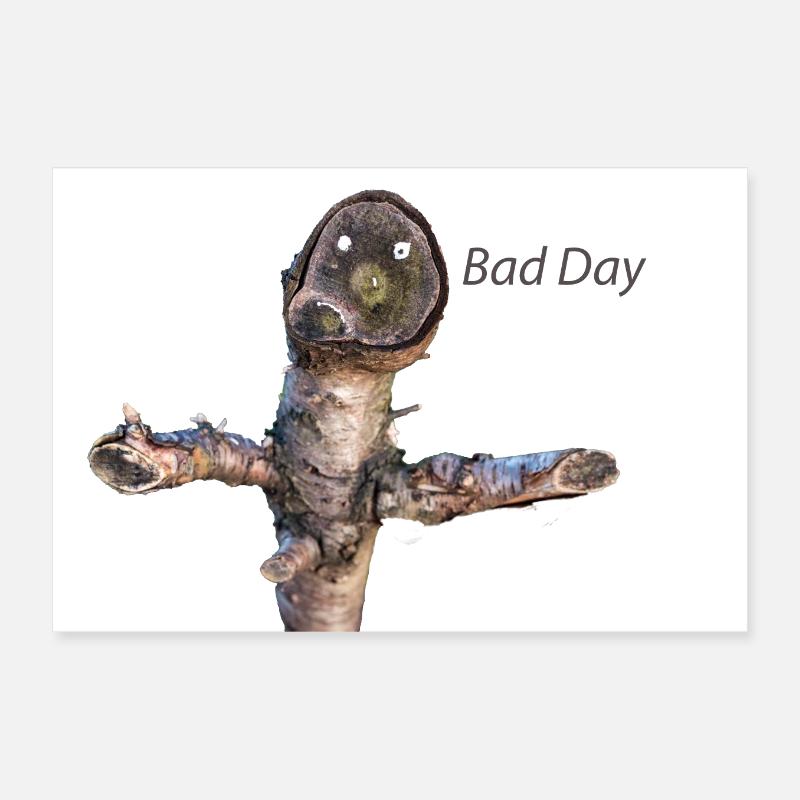 Dårlig dag stickman Poster 30x20 cm