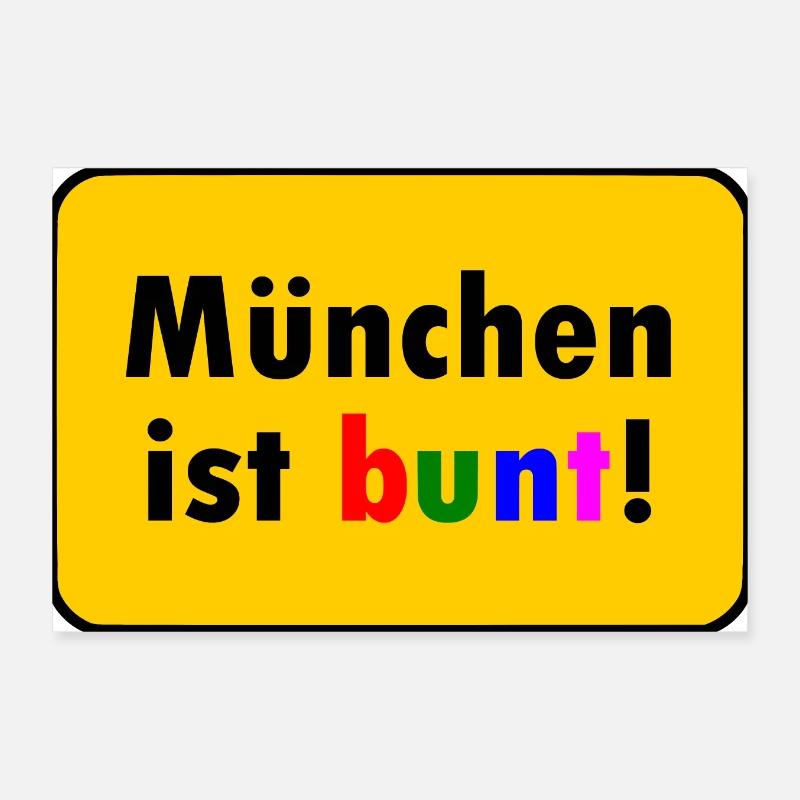 München ist bunt Poster 30x20 cm