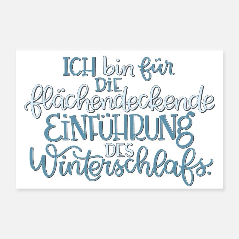 Winterschlaf Poster 30x20 cm