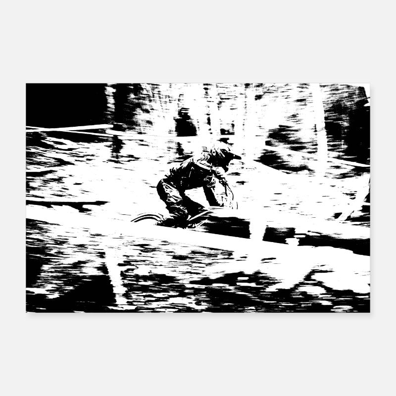 MTB MTB Downhill Poster 12" x 8" (30x20 cm)