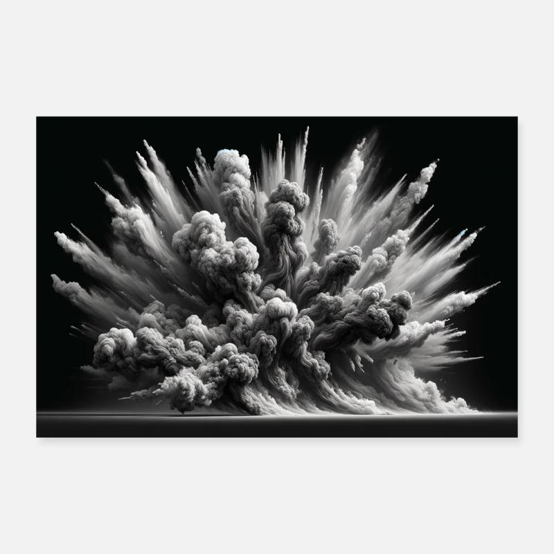 Explosion de fumée - Poster 30 x 20 cm - blanc