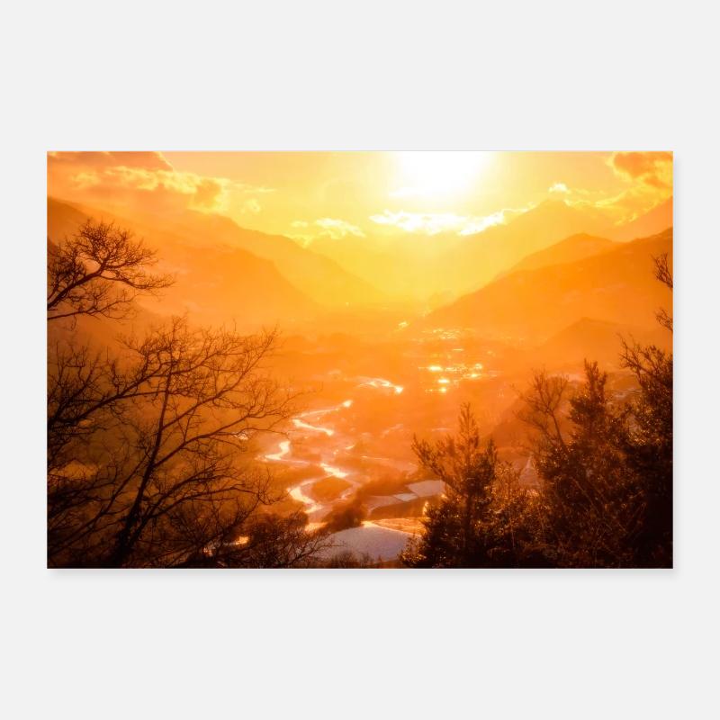 GOLDEN VALLEY Poster 12" x 8" (30x20 cm)