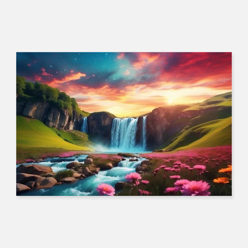 Cascade Poster 30 x 20 cm