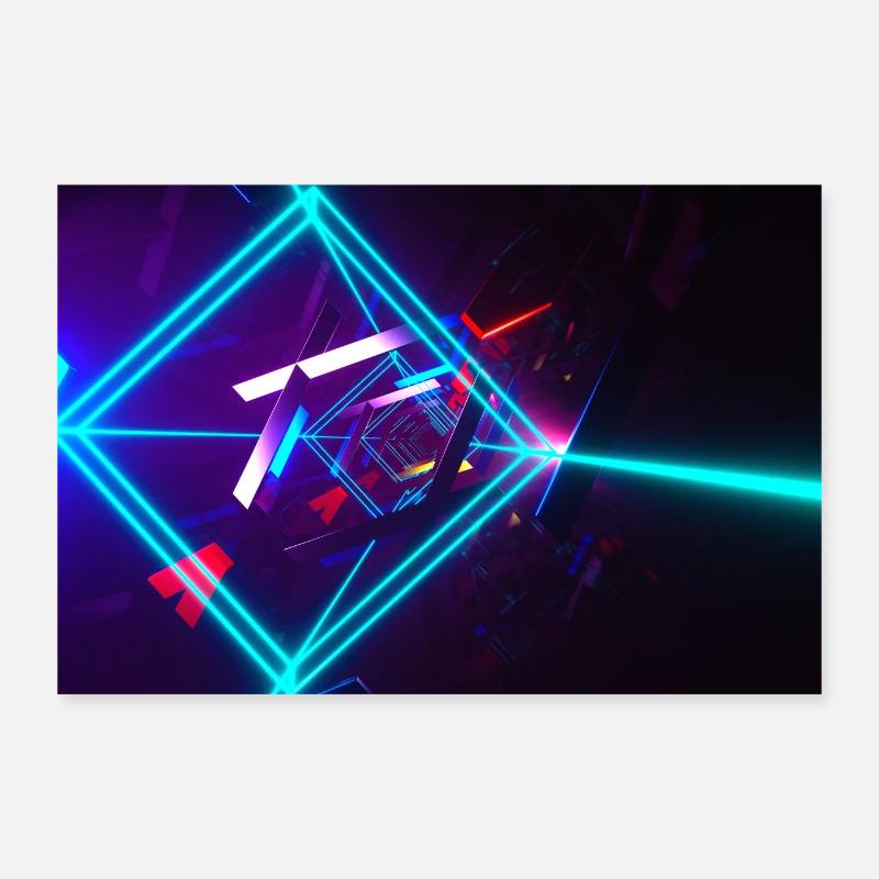 VJ Loops 4k ✨Video Poster - Poster 30x20 cm - Weiß
