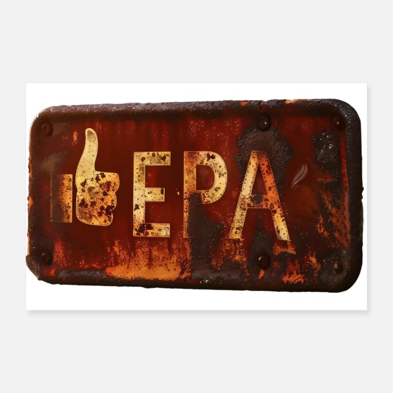Rostiges LIKE EPA-Schild mit Retro-Feeling Poster 30x20 cm