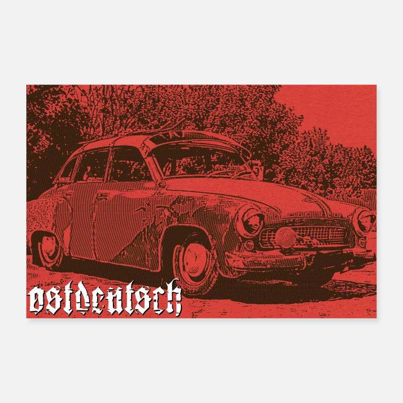 Ostdeutsch DDR Oldtimer Poster 30x20 cm