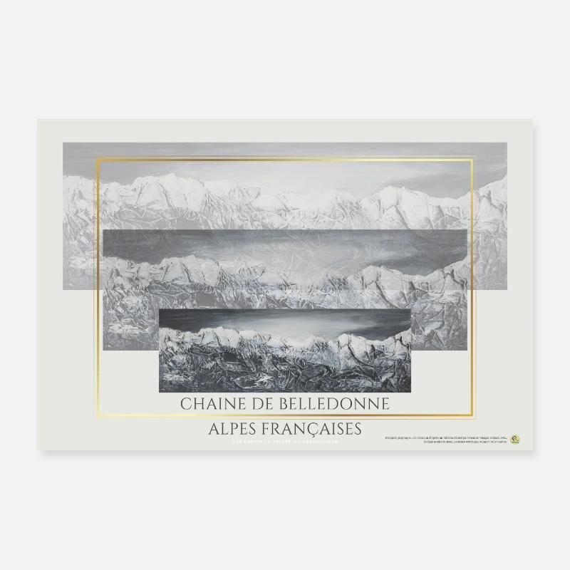 Das Belledonne-Gebirge, Querformat Poster 30x20 cm