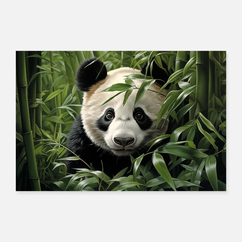 Panda Poster 12" x 8" (30x20 cm)