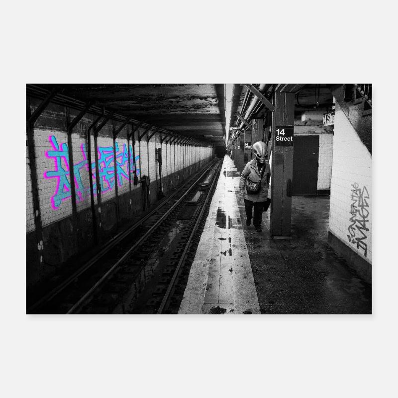 Illegal Aliens NYC Subway Poster 30x20 cm