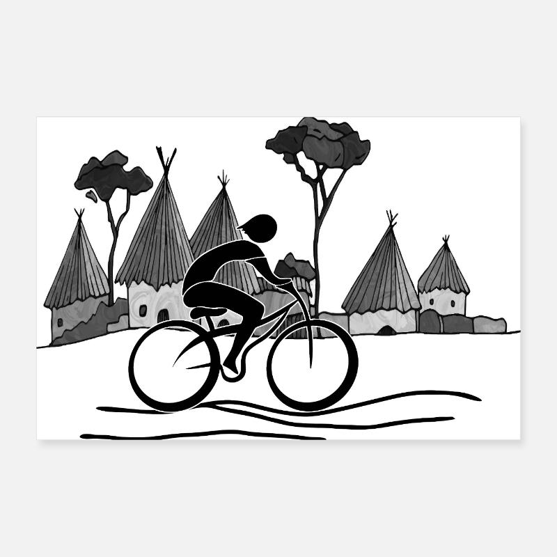 Cycliste Poster 30 x 20 cm