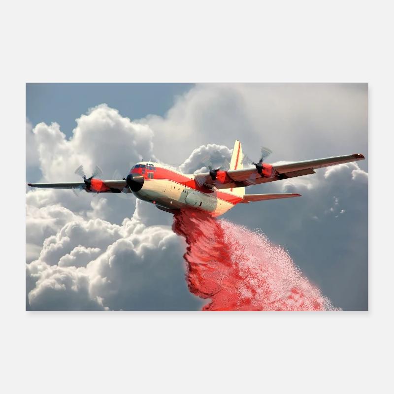 C-130 Waterbomber Poster 12" x 8" (30x20 cm)