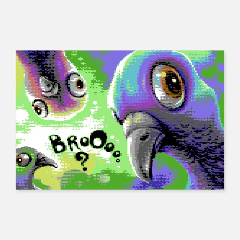 Tauben - Poster 30x20 cm - Weiß