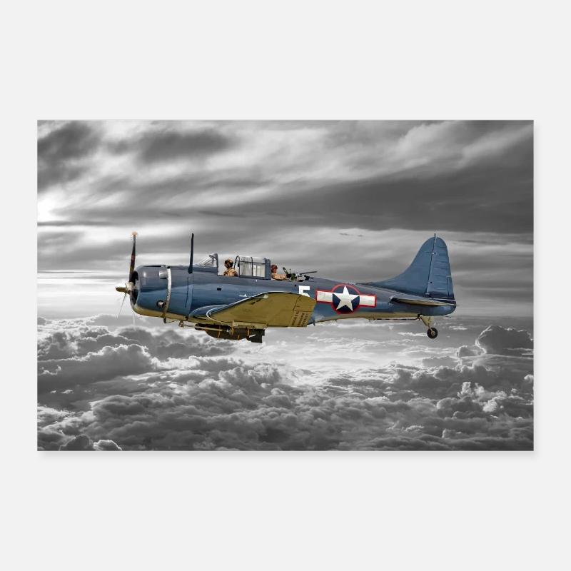 SBD Dauntless Poster 12" x 8" (30x20 cm)