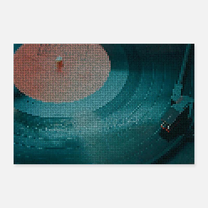 Turntable in a curvy pattern Poster 12" x 8" (30x20 cm)