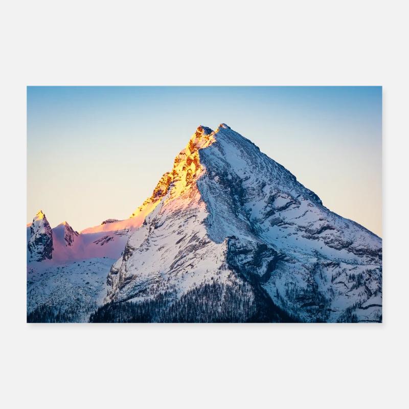Watzmann at sunrise Poster 12" x 8" (30x20 cm)