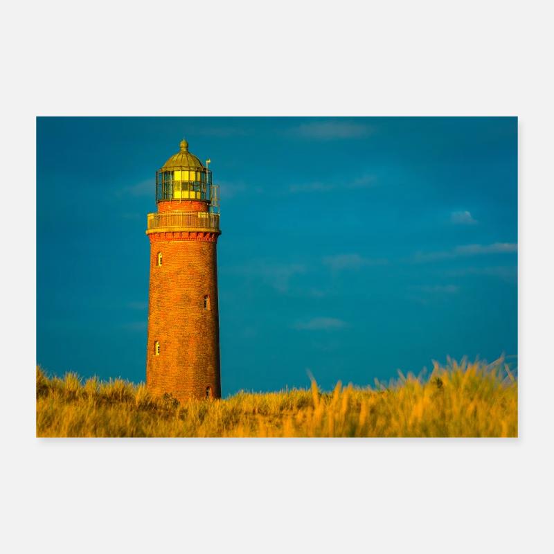 Lighthouse at sunset Poster 12" x 8" (30x20 cm)