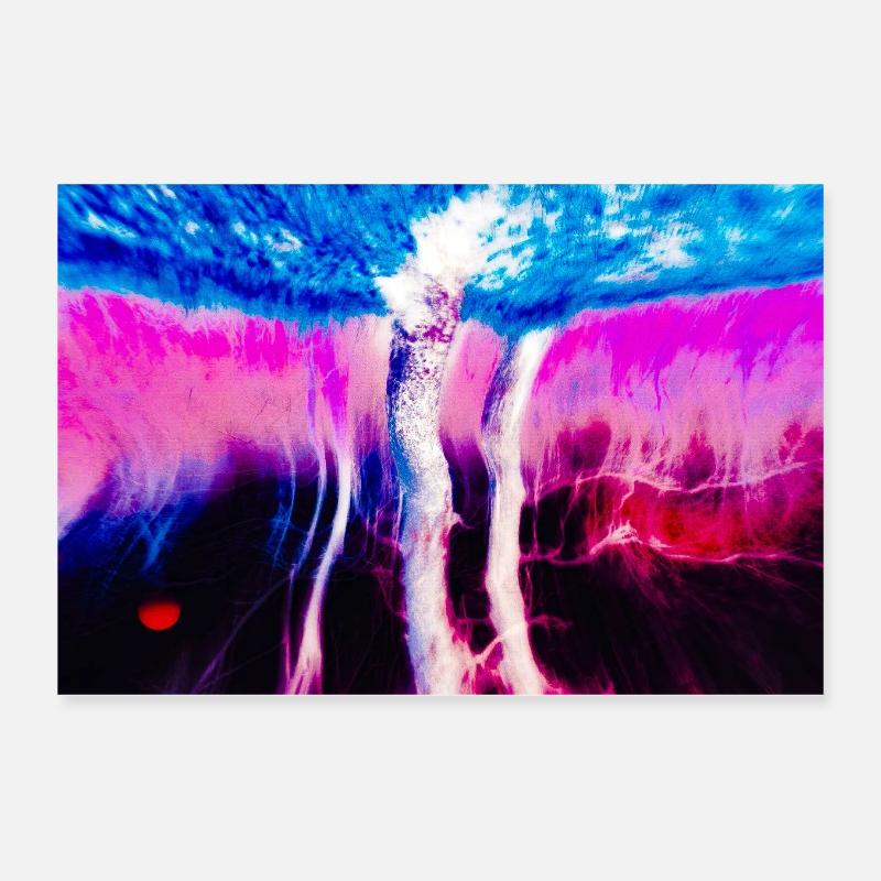 Neon Rift Psychédélique Poster 30 x 20 cm