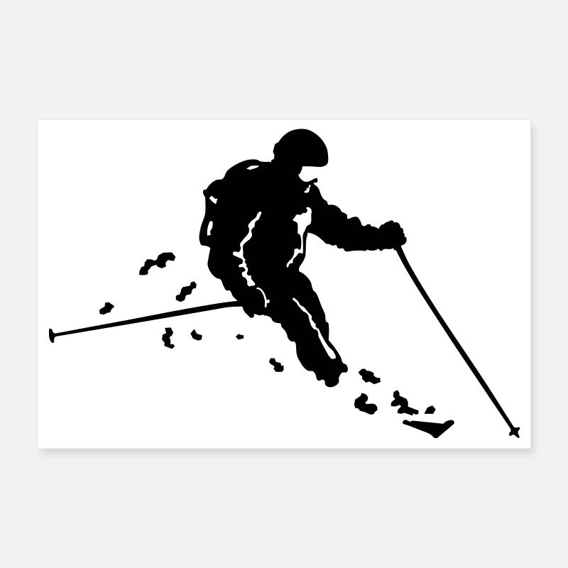 Ski freerider Poster 30x20 cm