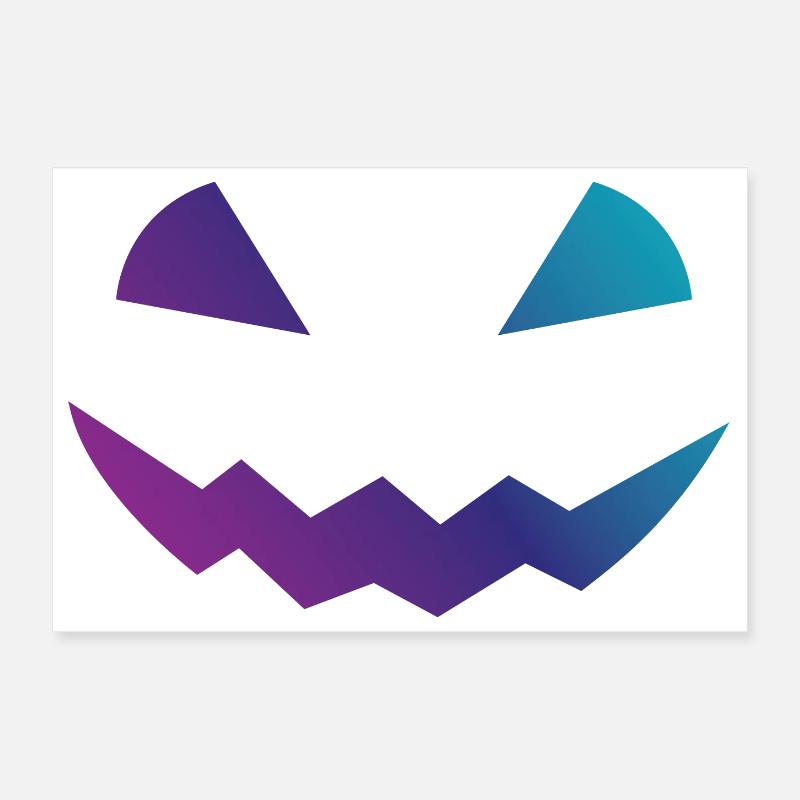 Déguisement de visage de conception de citrouille d’Halloween Poster 30 x 20 cm