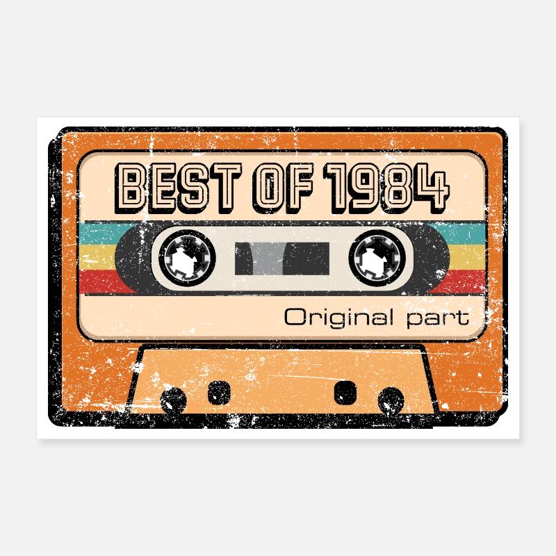 Das Beste von 1984 Retro Kassette Poster 30x20 cm