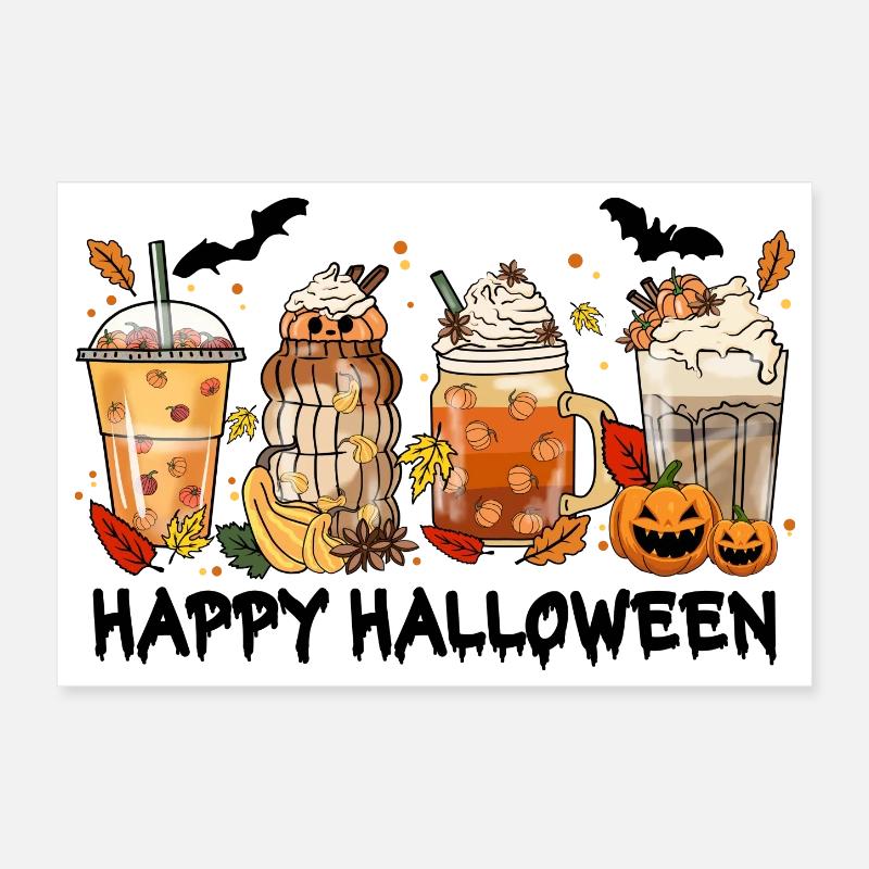 Halloween - Poster 30x20 cm - Weiß
