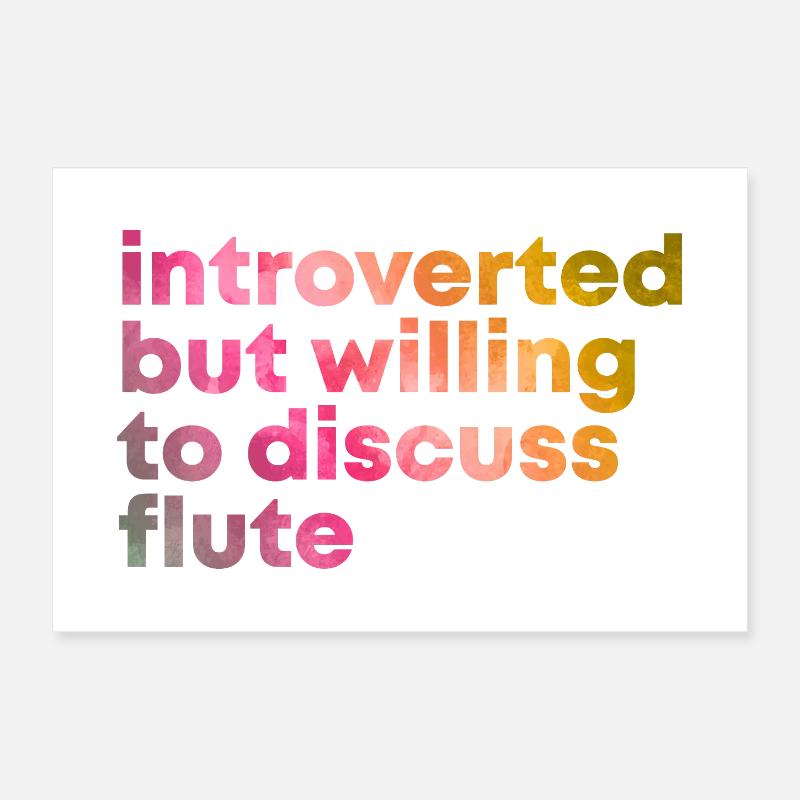 Flute Poster 12" x 8" (30x20 cm)