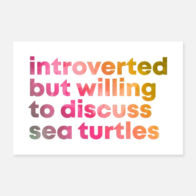 Sea Turtle Poster 12" x 8" (30x20 cm)
