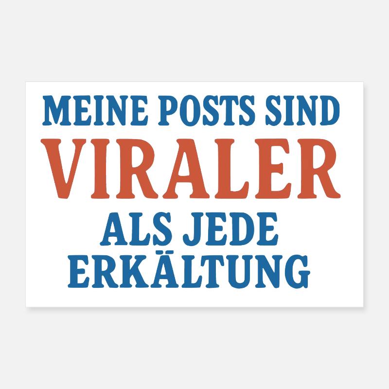 Viral Posts Poster 12" x 8" (30x20 cm)
