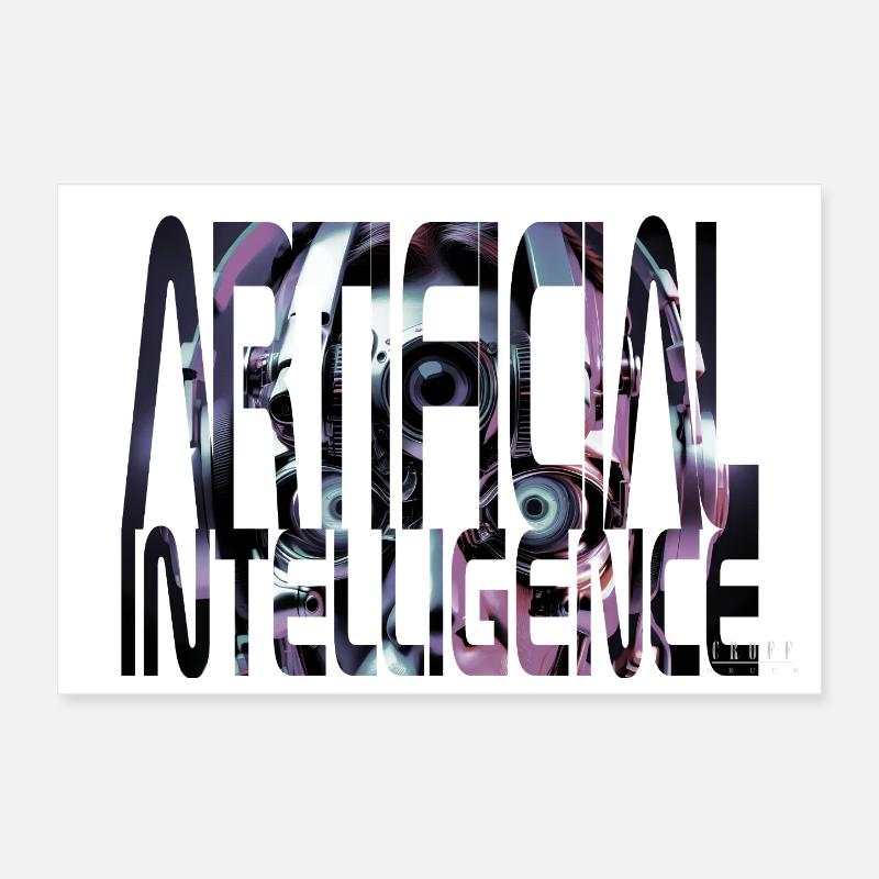 Artificial Intelligence - Poster 30x20 cm - Weiß