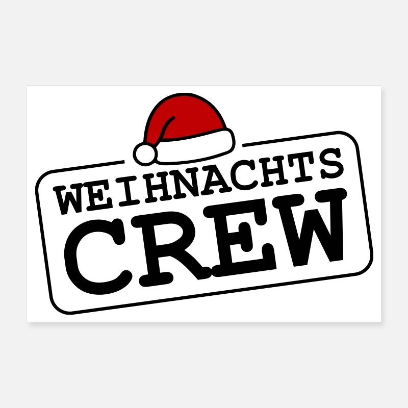 Christmas Crew Poster 12" x 8" (30x20 cm)