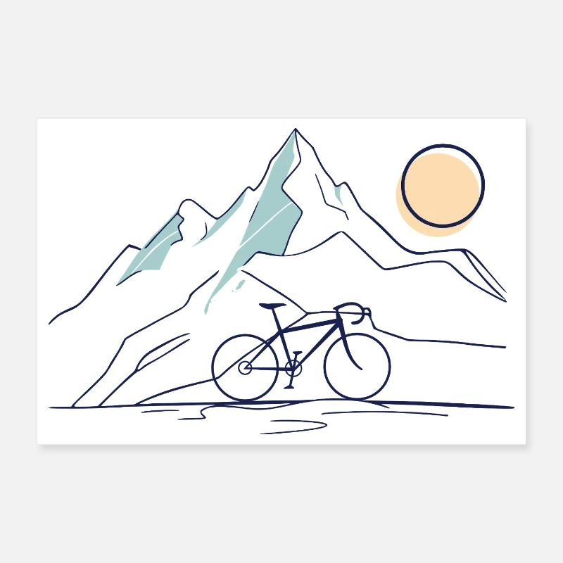 Mountain Ride Poster 12" x 8" (30x20 cm)