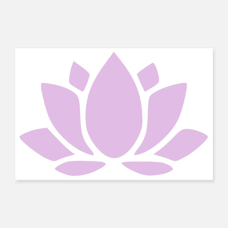 Fleur de lotus Fleur de lotus Fleur de lotus Fleur de violette Fleur de yoga Poster 30 x 20 cm