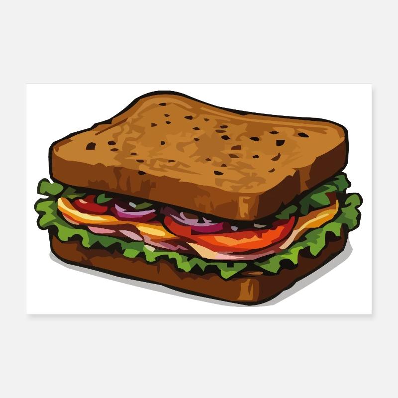 Illustration de sandwich Poster 30 x 20 cm