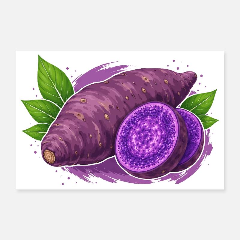 Design alimentaire Ube Yam Poster 30 x 20 cm