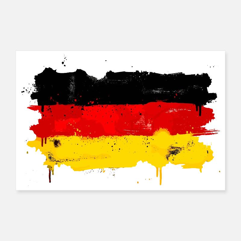 Graffiti du drapeau allemand Poster 30 x 20 cm