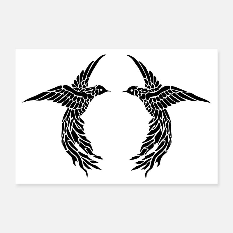 Birds Poster 12" x 8" (30x20 cm)