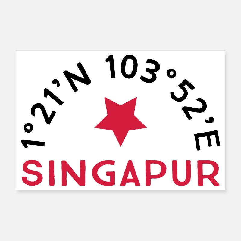 Singapour Poster 30 x 20 cm