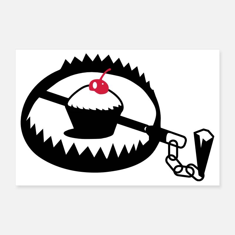 iron with cupcake Poster 12" x 8" (30x20 cm)