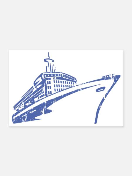 Cruise Ship Cruise Ship Luxury - Poster 12" x 8" (30x20 cm) - white - Front