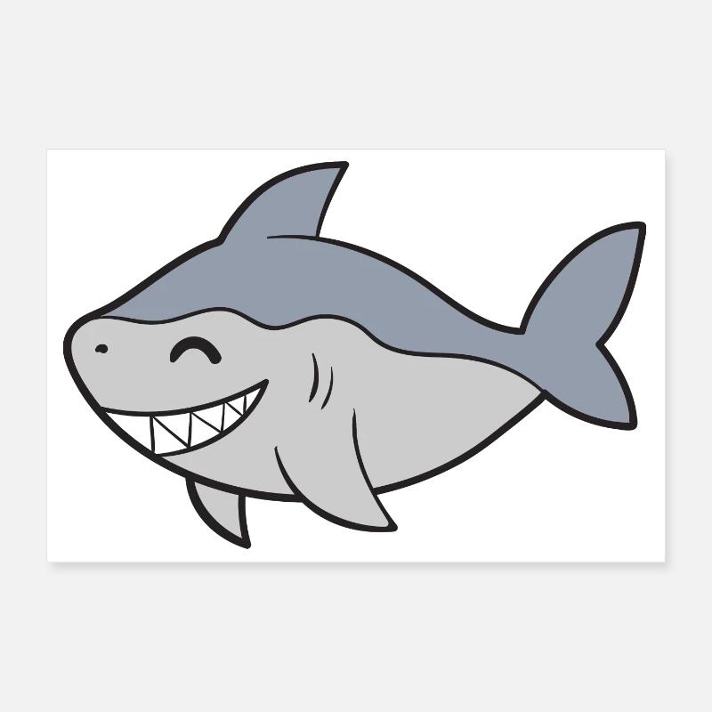 Shark Shark Poster 12" x 8" (30x20 cm)