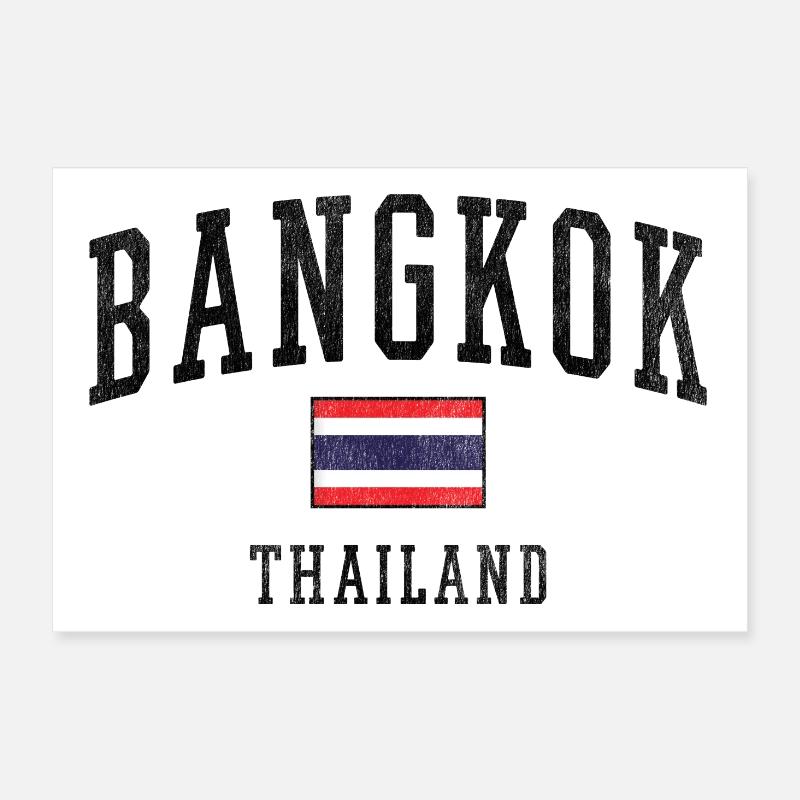 Bande minimale du drapeau thaïlandais Poster 30 x 20 cm