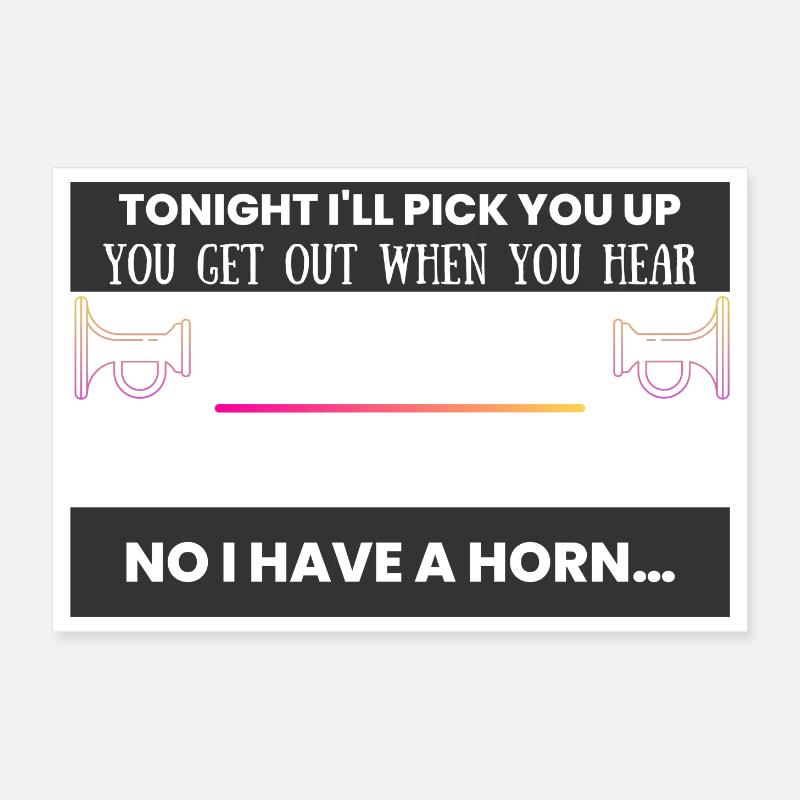 Hupen-Witz: Hast du ein Auto? Poster 30x20 cm