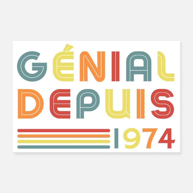 Awesome Since 1974 Poster 12" x 8" (30x20 cm)