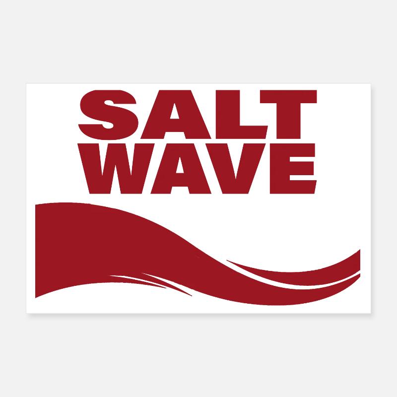SALT WAVE - Poster 30x20 cm - Weiß