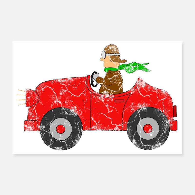 Car with driver Poster 12" x 8" (30x20 cm)